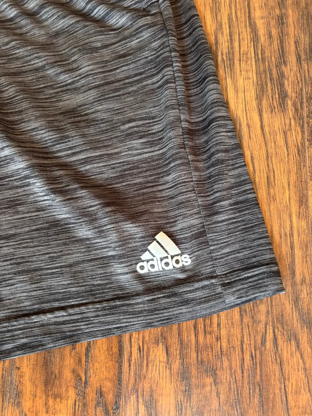 adidas Men's Heathered Gray Athletic Shorts AEROREADY Large
